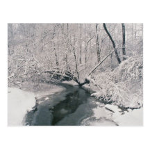 Amish Country-Winter Scenary-Postcard