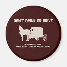 Amish - dont drink or drive magnets