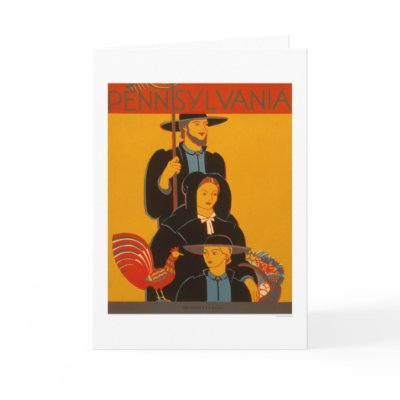 Amish Family Lancaster 1937 WPA Greeting Card by lc_wpa
