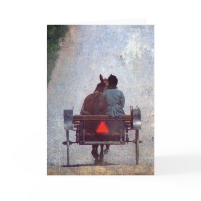Amish Travel Greeting Cards by angelandspot