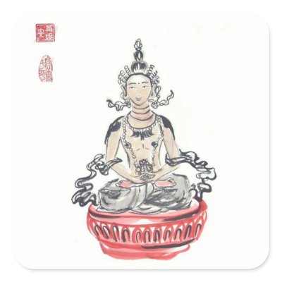 Amitayus Buddha Stickers by plasticpumpkin