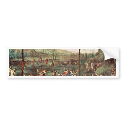 Amor Fight Against Chastity By Perugino Pietro Bumper Sticker by Artcollection