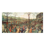 Amor Fight Against Chastity By Perugino Pietro Custom Photo Card