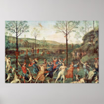 Amor Fight Against Chastity By Perugino Pietro Print
