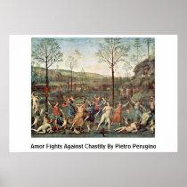 Amor Fights Against Chastity By Pietro Perugino Poster