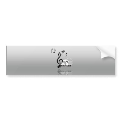 Amor Musica Bumper Sticker by BillyBelynda