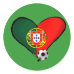 Amor, Portugal e Futebol - O que mais vôce quer ? Round Stickers