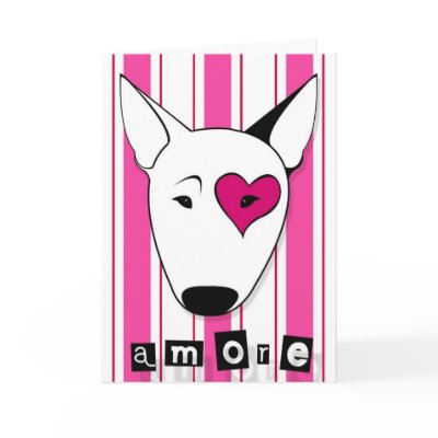 Amore Bull Terrier Card by jfarrell12