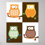 Amore Owls Pop Art Print 11 x 14