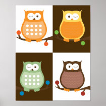 Amore Owls Pop Art Print 11 x 14