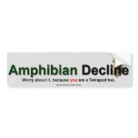 Amphibian Decline bumper stickers