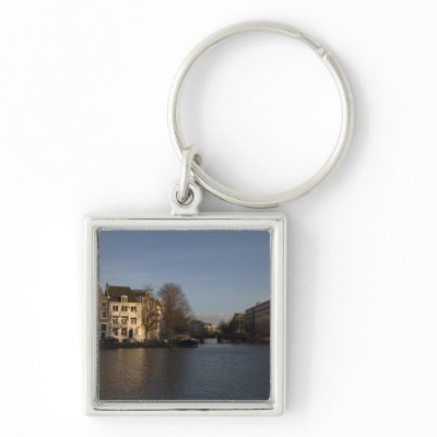 Amstel River, Amsterdam Keychains by henkvk