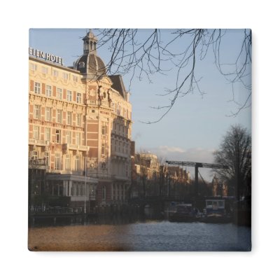 Amstel River, Amsterdam Magnet by henkvk