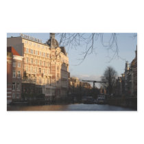 Amstel River, Amsterdam Rectangular Stickers