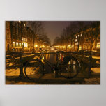 Amsterdam at night in the Netherlands Print