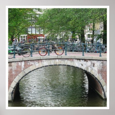Amsterdam Bicycle Bridge Poster by hollandshop