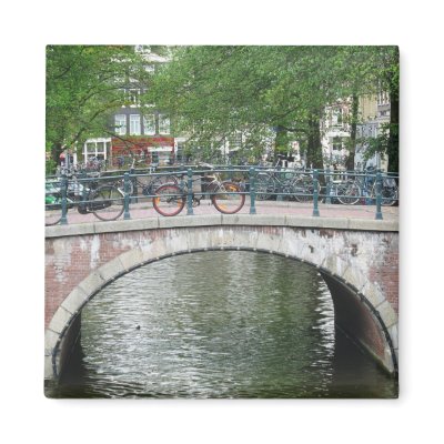 Amsterdam Bicycles Bridge Fridge Magnet by hollandshop