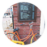 Amsterdam Bike Round Stickers