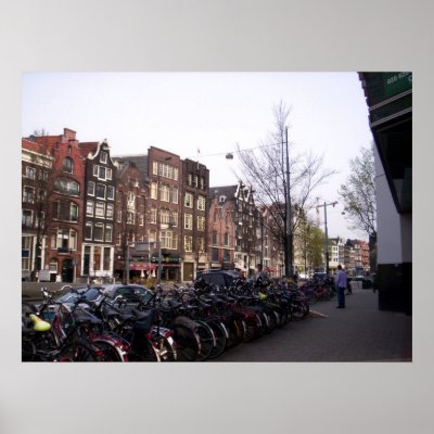 Amsterdam Bikes print by SuzeeQ