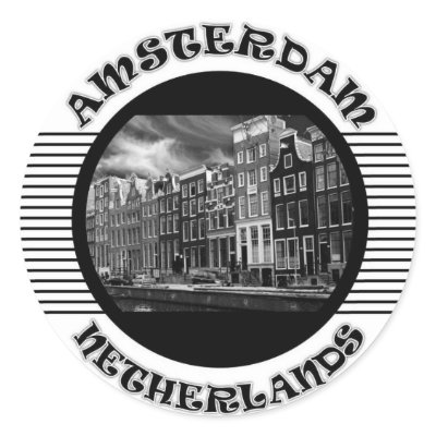 AMSTERDAM BLACK AND WHITE STICKERS by guillermobooker