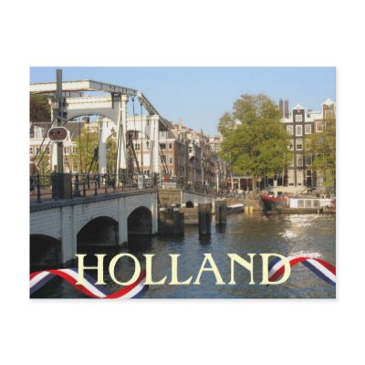 Amsterdam Bridge Holland Postcard by hollandshop