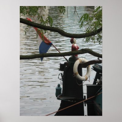 Amsterdam Canal Boat Detail Holland Photo Poster by hollandshop