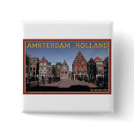 Amsterdam Canal Houses Pinback Buttons