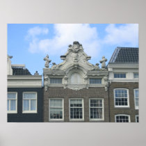 Amsterdam Canal Houses Gables Photo Poster