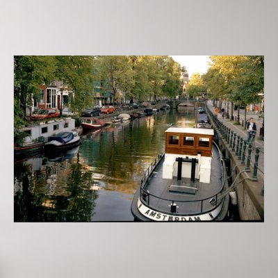 Amsterdam Canal Print by Costales