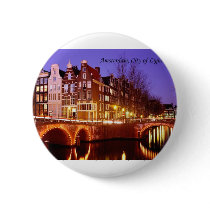 Amsterdam, City of Lights (by St.K.) Buttons