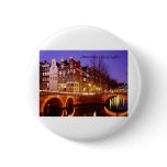 Amsterdam, City of Lights (by St.K.) Pinback Button