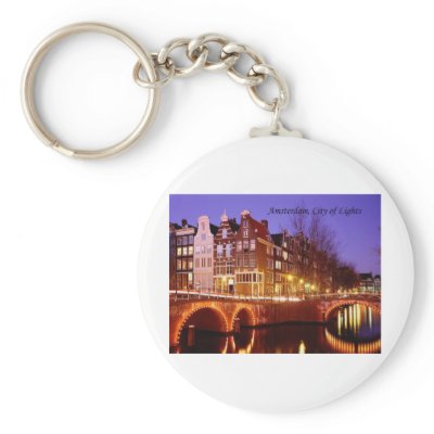 Amsterdam, City of Lights (by St.K.) Key Chain by stamos1972