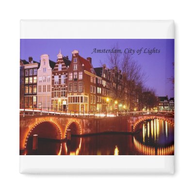Amsterdam, City of Lights (by St.K.) Refrigerator Magnets by stamos1972