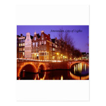 Amsterdam, City of Lights (by St.K.) Post Card