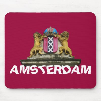 Amsterdam Coat of Arms Shield Symbol Mousepad by hollandshop