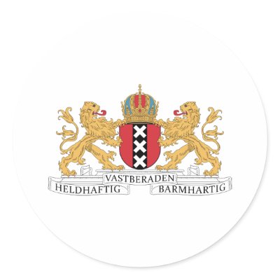 Amsterdam Coat Of Arms Round Stickers by teyes143