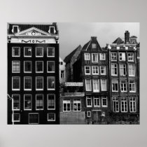 Amsterdam Coffee Shop B/W Art Print