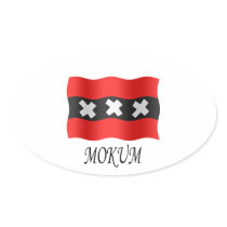 Amsterdam flag + Mokum Ovale Stickers