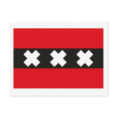 Amsterdam Flag Postcard by FlagTshirts