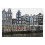 Amsterdam Flower Market and Canal Houses Card