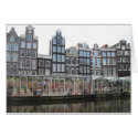 Amsterdam Flower Market and Canal Houses Card