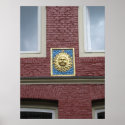 Amsterdam Gable Stone "Zon" ("Sun") Poster posters