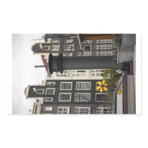 Amsterdam - Houseboat Smokestack Rectangular Sticker