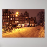Amsterdam in the Netherlands covered with snow