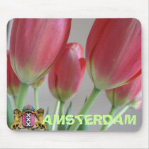 Amsterdam Pink Tulips Mousepad