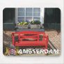Amsterdam Red Bench Dutch House Mousepad