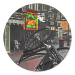 Amsterdam - Rembrandt Square Bike Round Stickers