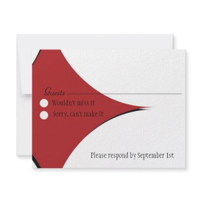 Amsterdam Response Card:  Crimson by PoshBetty