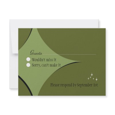 Amsterdam Response Card:  Olive by PoshBetty