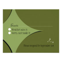 Amsterdam Response Card:  Olive Invitation